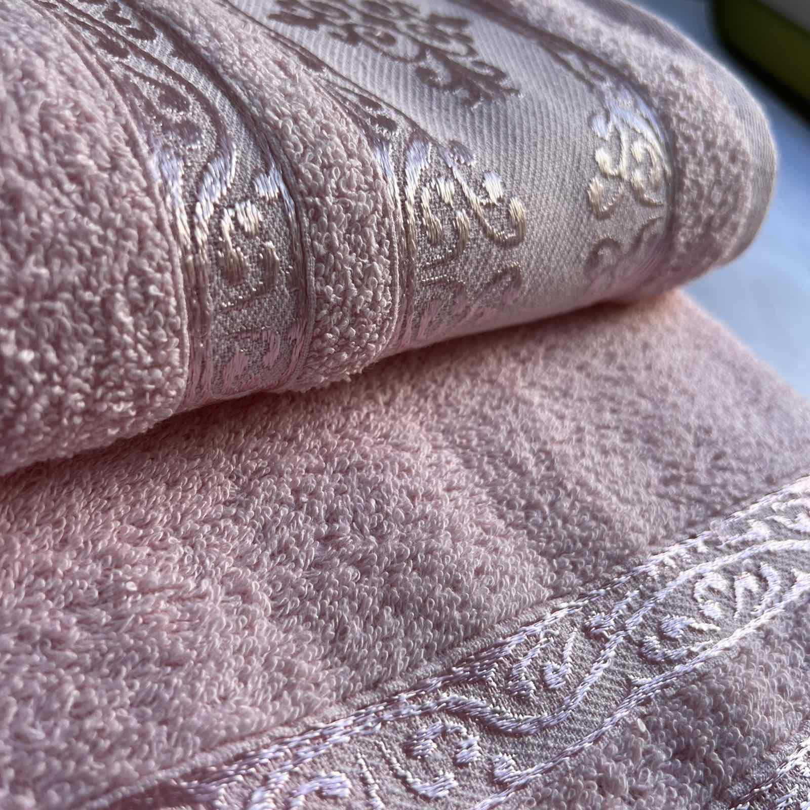 Набір рушників банне та для обличчя 70х40 см/50х90 см 2 шт. Рожевий (mame2v1cic2pembe) - фото 5