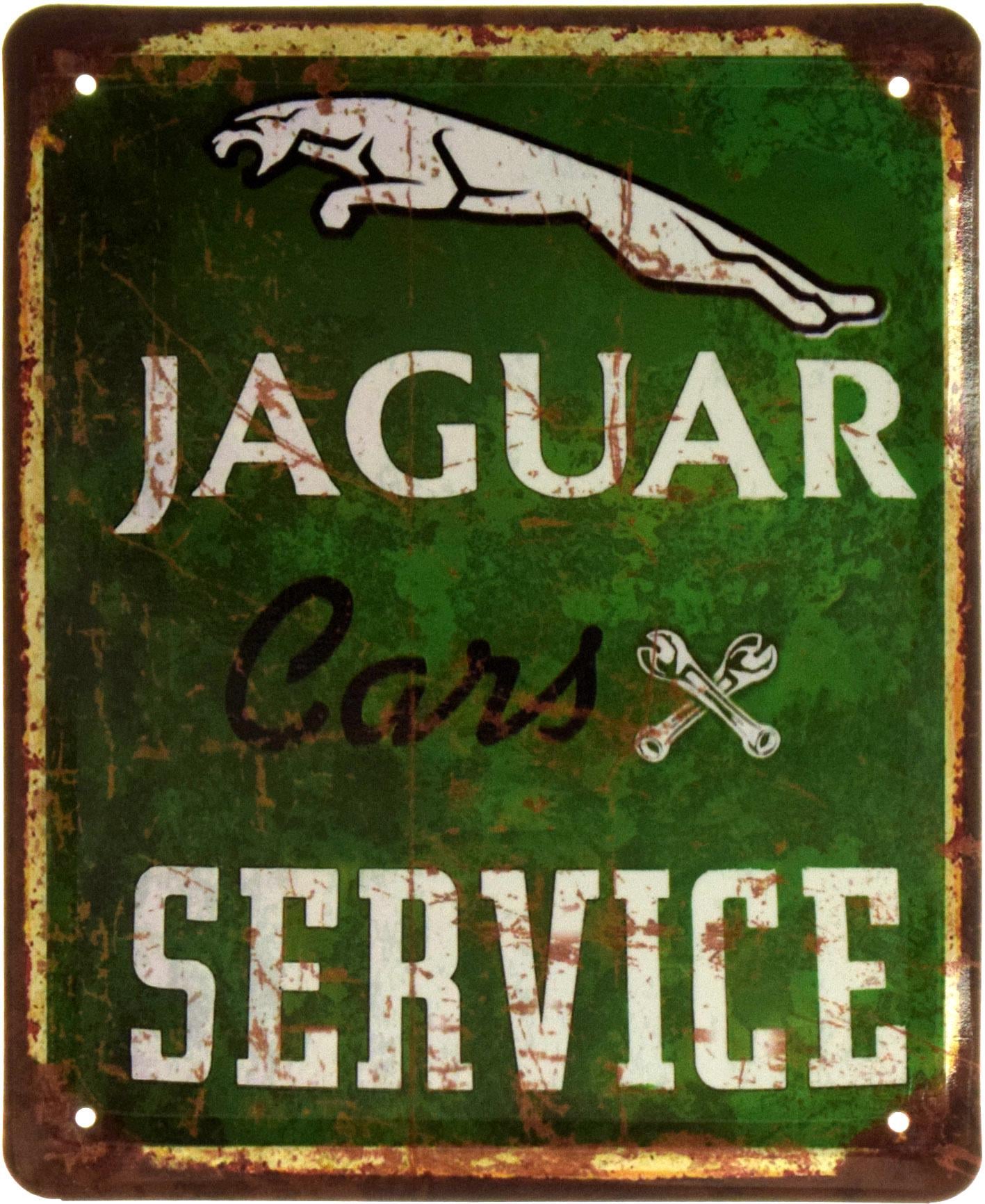 Табличка металева Jaguar Cars Service 18x22 см