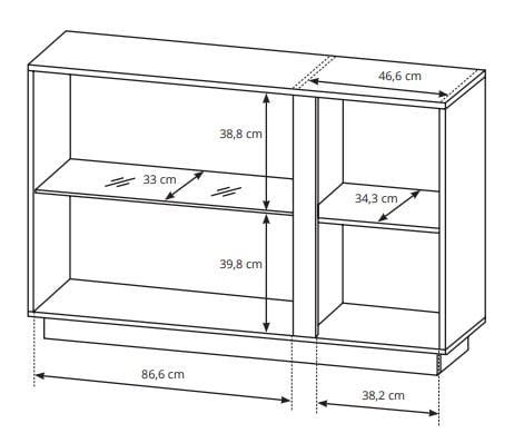 Комод з вітриною Perfect Home Arco 3D2W/138 3-дверний Білий глянець/Дуб грандсон (PFH-091034) - фото 4 Комод з вітриною Perfect Home Arco 3D2W/138 3-дверний Білий глянець/Дуб грандсон (PFH-091034) - фото 4