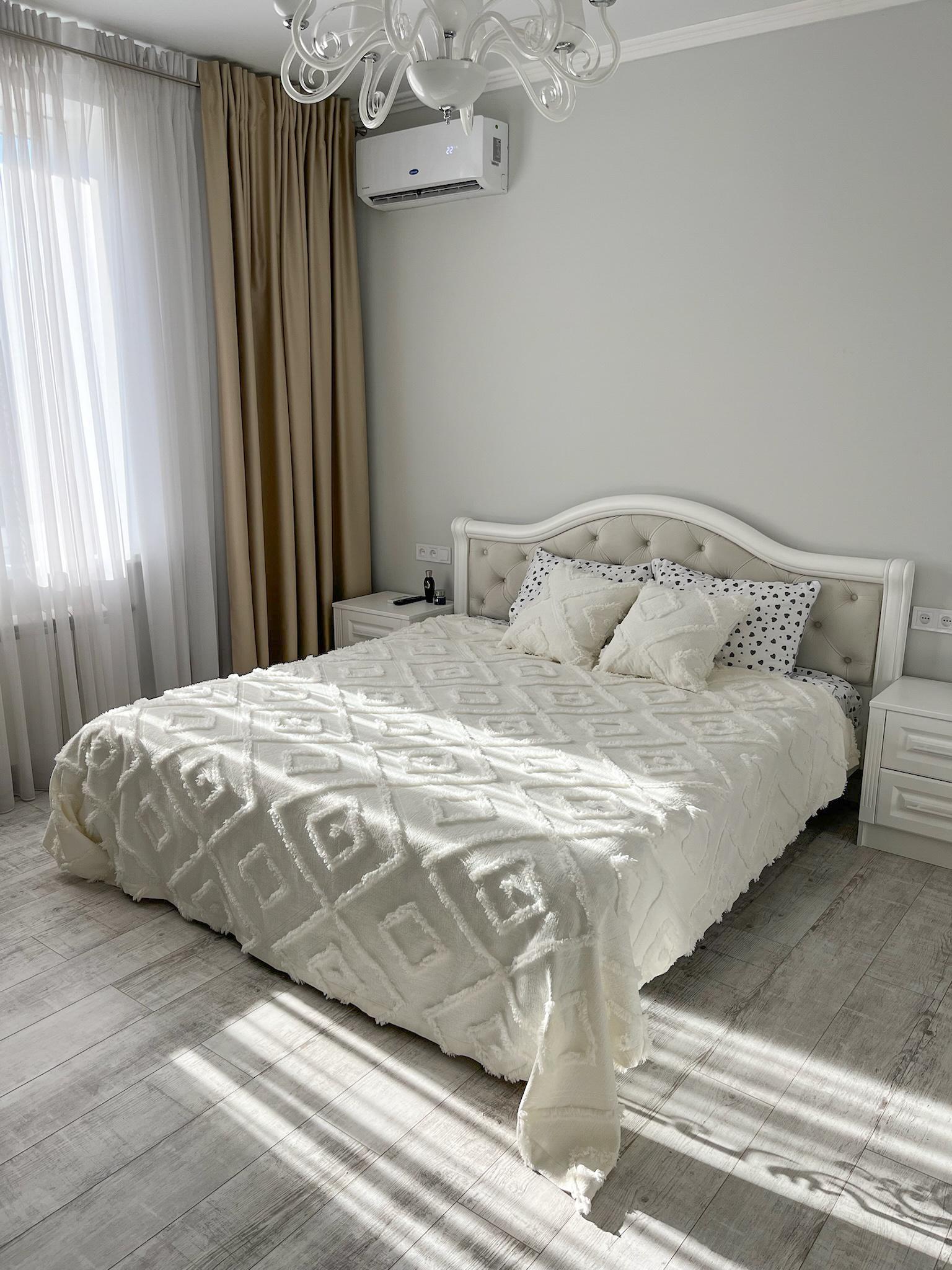 Покривало у скандинавському стилі 260х240 см Білий - фото 5