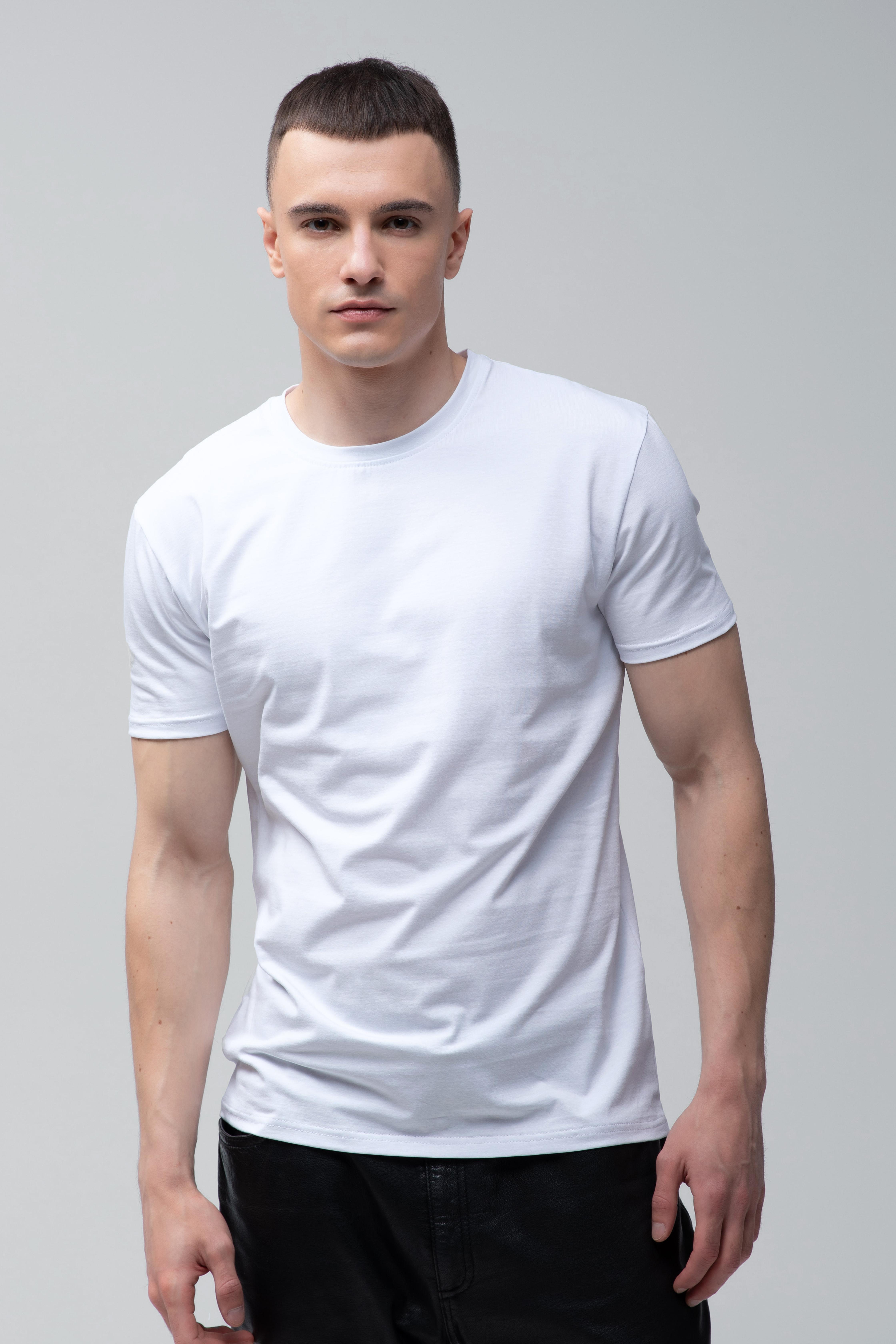 Футболка мужская базовая Ray Premium Fit M Белый (U0102-White)