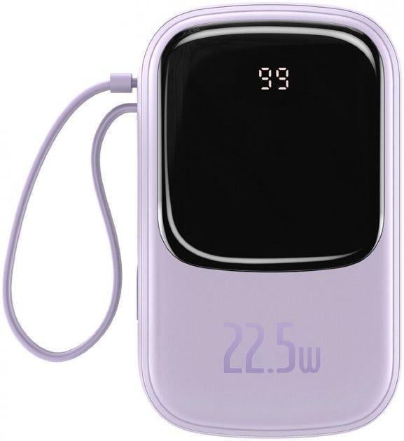 Батарея портативная Baseus Qpow Digital Display Type-C Cable PPQD-I05 20000 mAh 22,5W Purple