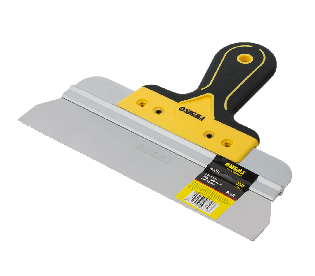 Шпатель фасадний Profi з нержавіючої сталі 250 мм (55553) - фото 1 Шпатель фасадний Profi з нержавіючої сталі 250 мм (55553) - фото 1