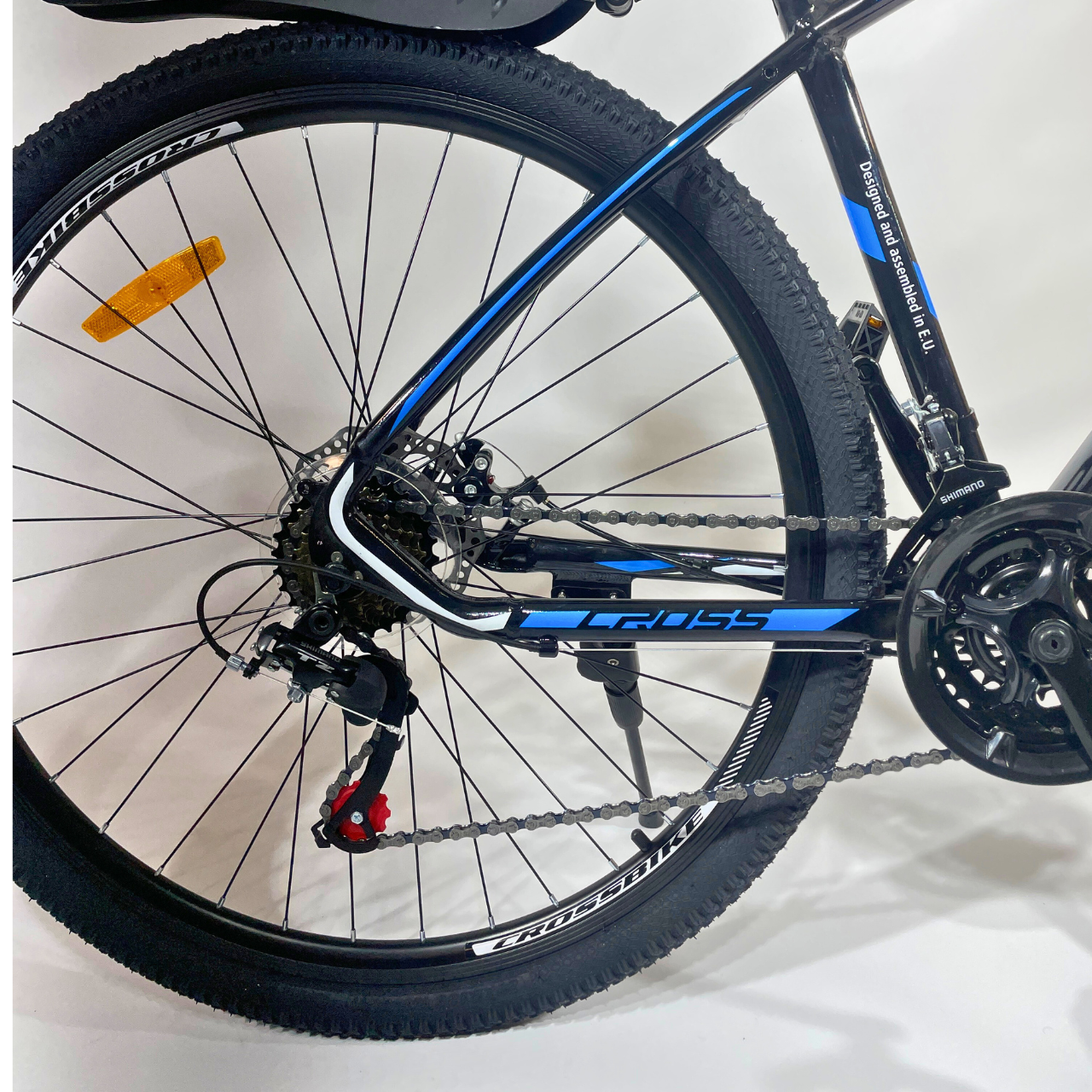 Велосипед гірський Cross Tracker 29" 18" 175-190 см Чорний/Синій (43d6aebb) - фото 7