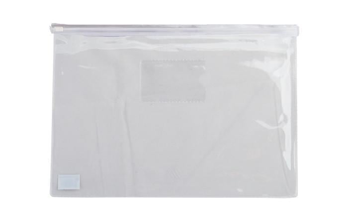 Папка-конверт на молнии zip-lock А5 Buromax BM.3947-99 глянцевый прозрачный пластик Белый (4823078953612)
