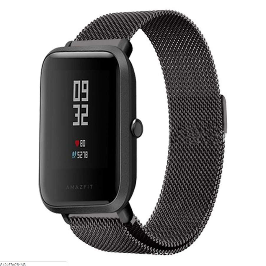 Ремінець для смарт-годинників Mijobs міланська петля металевий 20 мм Чорний (1565P) - фото 10 Ремінець для смарт-годинників Mijobs міланська петля металевий 20 мм Чорний (1565P) - фото 10