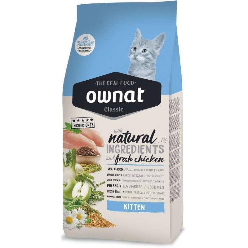 Корм сухой полнорационный для котят Ownat Classic Kitten с курицей 1,5 кг (11237886)