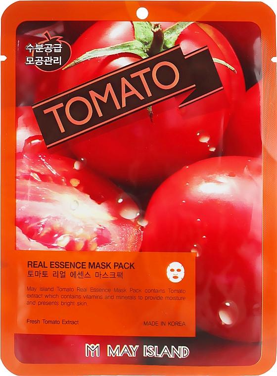 Маска для обличчя освітлююча тканинна May Island Real Essence Tomato Mask Pack з томатом 25 мл (8809515400198)