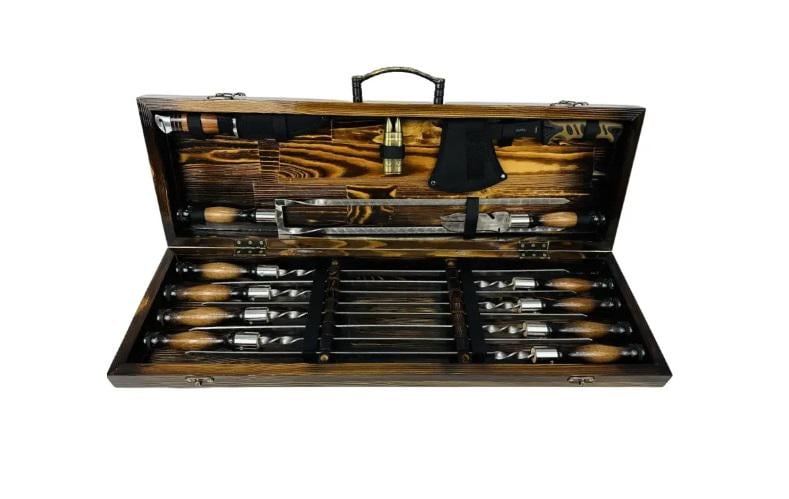 Набір шампурів в кейсі Люкс MAX 8 шт. (21-10-KS-7803)