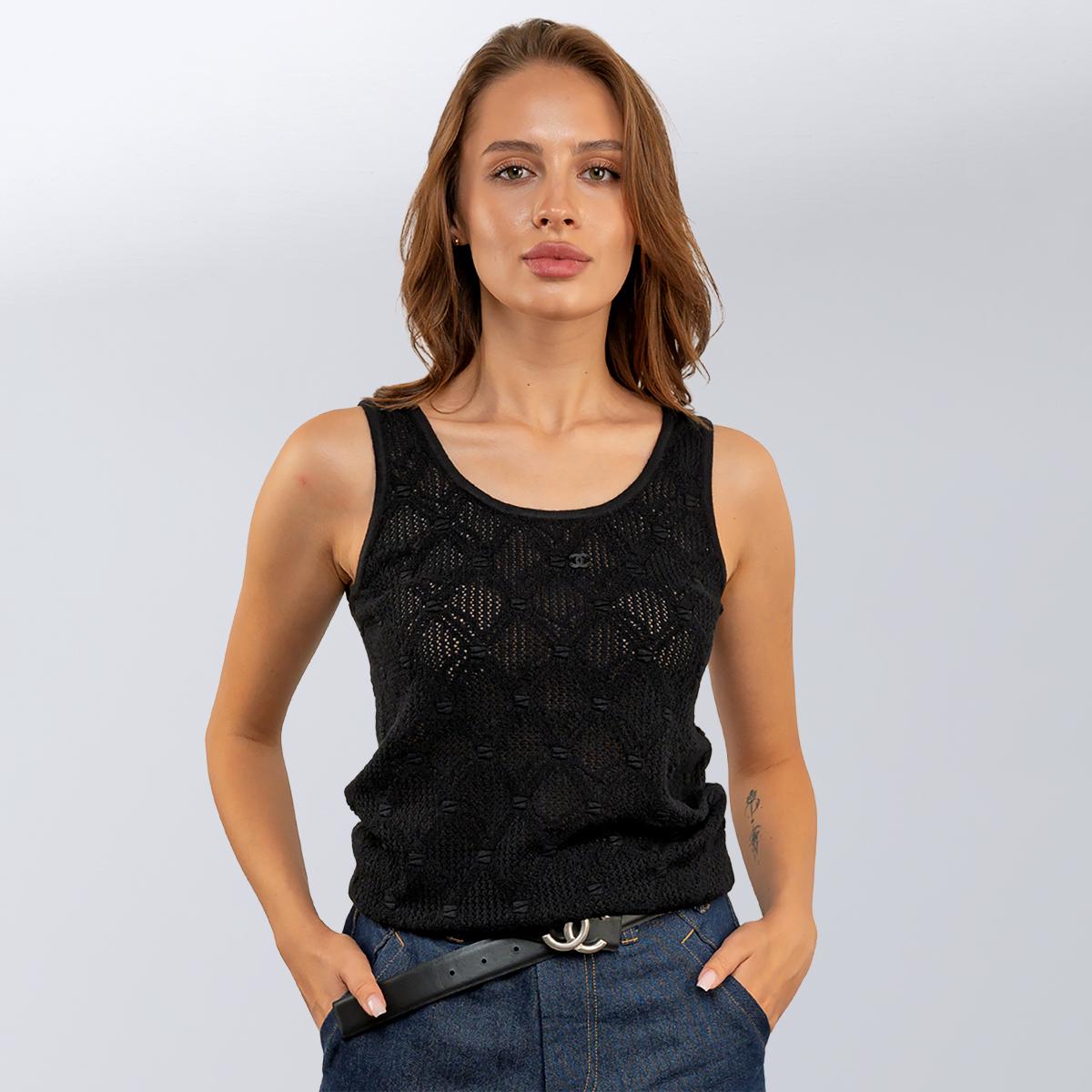 Майка жіноча повсякденна Chanel S Чорний (2797308232) - фото 2 Майка жіноча повсякденна Chanel S Чорний (2797308232) - фото 2