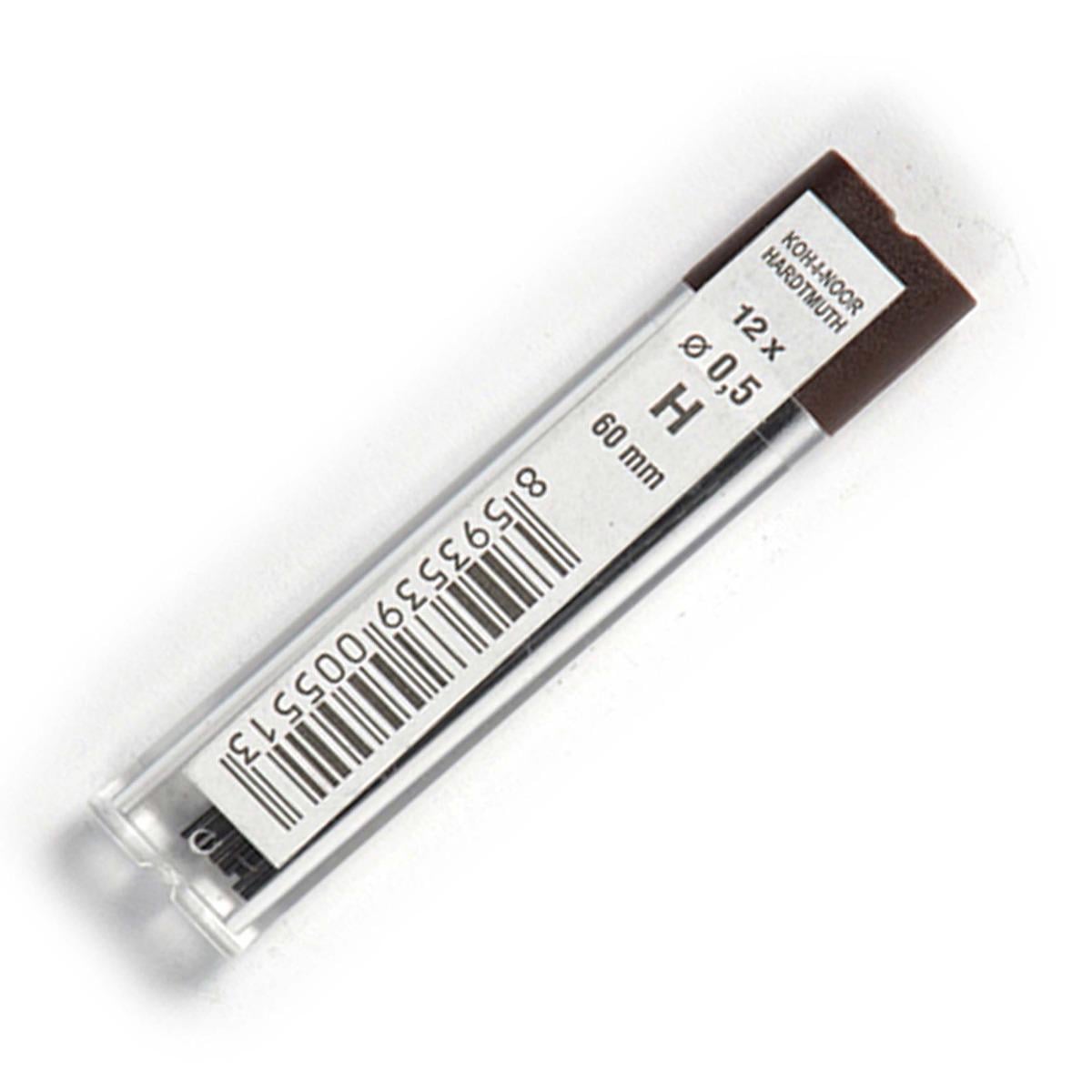 Грифелі до механічного олівця Koh-i-Noor H 0,5 мм 12 шт. (4152.H)
