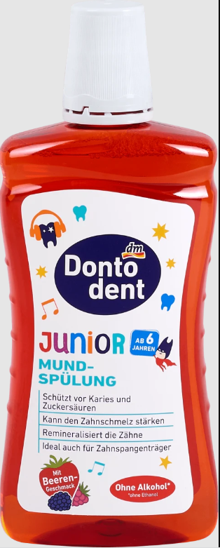 Ополіскувач для поржнини рота Dontodent Junior дитячий від 6 років 500 мл (4058172925955)