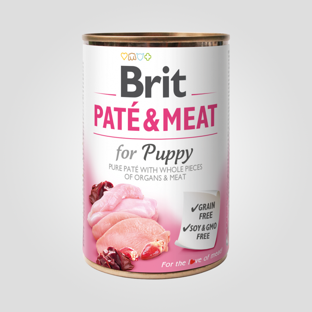 Корм влажный Brit Care Pate&Meat для щенков с курицей и индейкой 400 г (20504324)