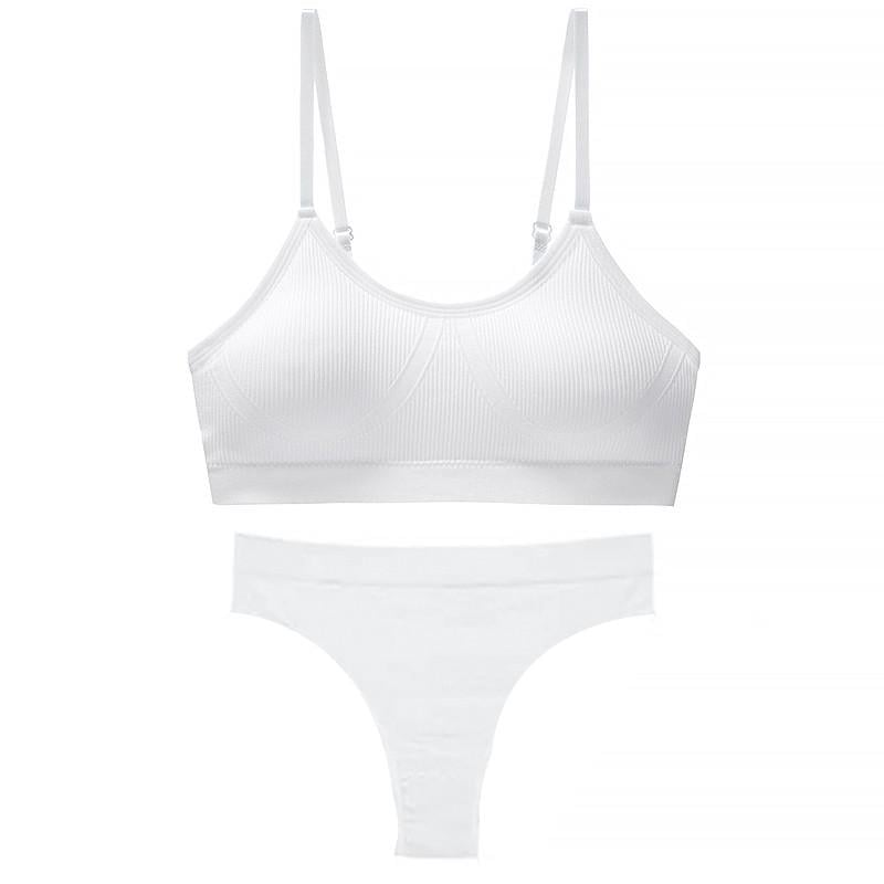 Комплект женского белья бесшовный Lesko 6618 XL 85 ABC Белый