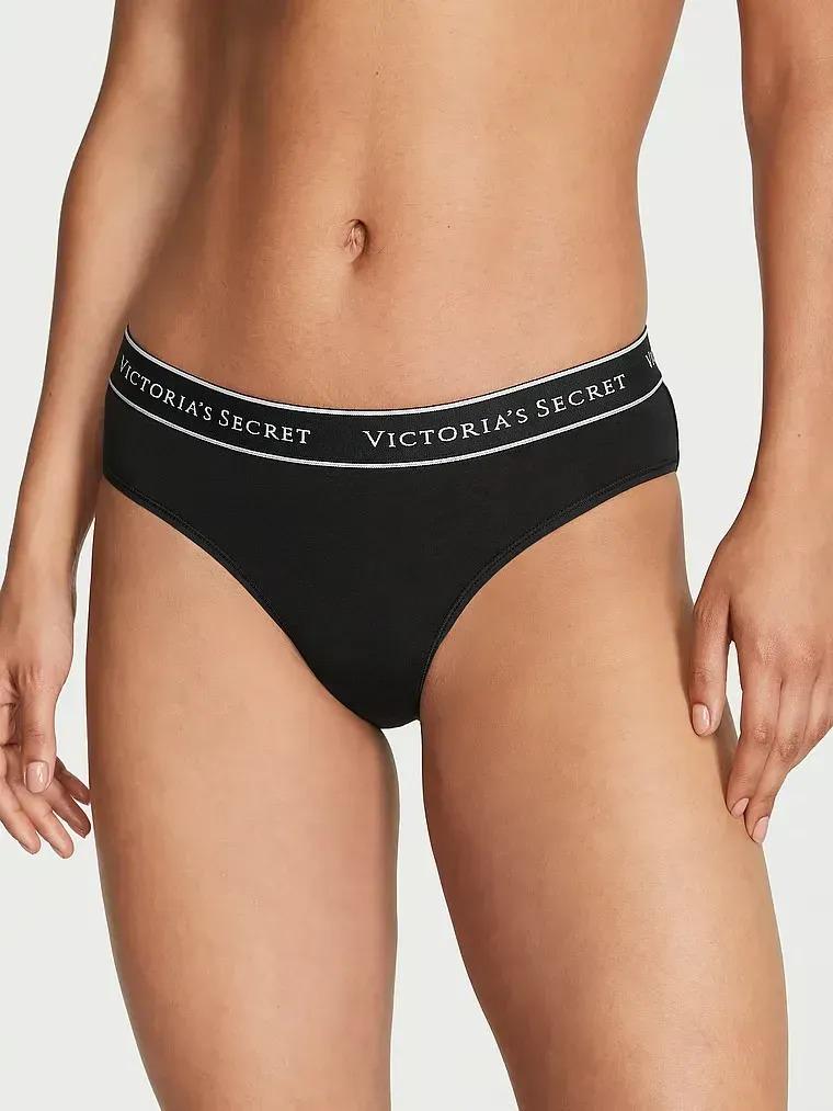 Трусики бавовняні Victoria's Secret Logo Cotton Hiphugger Panty Black M Чорний (26688305) Трусики бавовняні Victoria's Secret Logo Cotton Hiphugger Panty Black M Чорний (26688305)