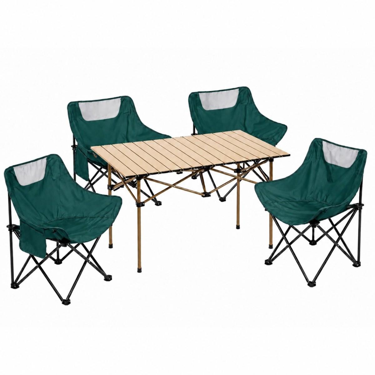 Набор мебели раскладной туристической Folding Camping стол для пикника 120 см со стульями 4 шт. (43761)