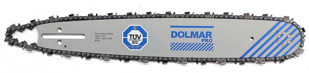 Комплект шина/цепь для бензопилы Dolmar 38 см 64 звена 0,325 шаг 1,5 мм толщина звена (1681345848)