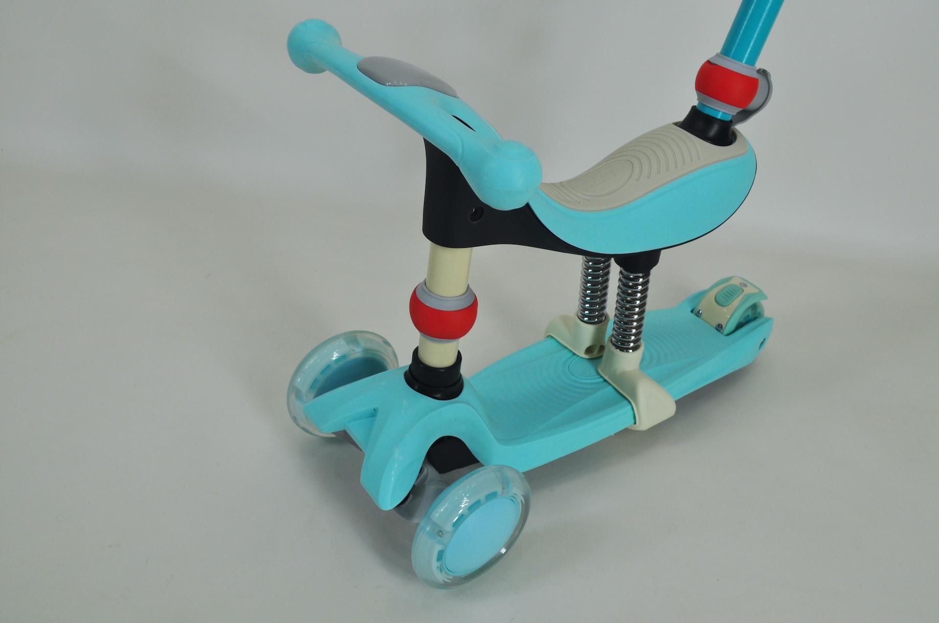 Самокат біговел Maraton Credo 3в1 дитячий триколісний з сидінням та батьківською ручкою Бірюзовий - фото 3 Самокат біговел Maraton Credo 3в1 дитячий триколісний з сидінням та батьківською ручкою Бірюзовий - фото 3