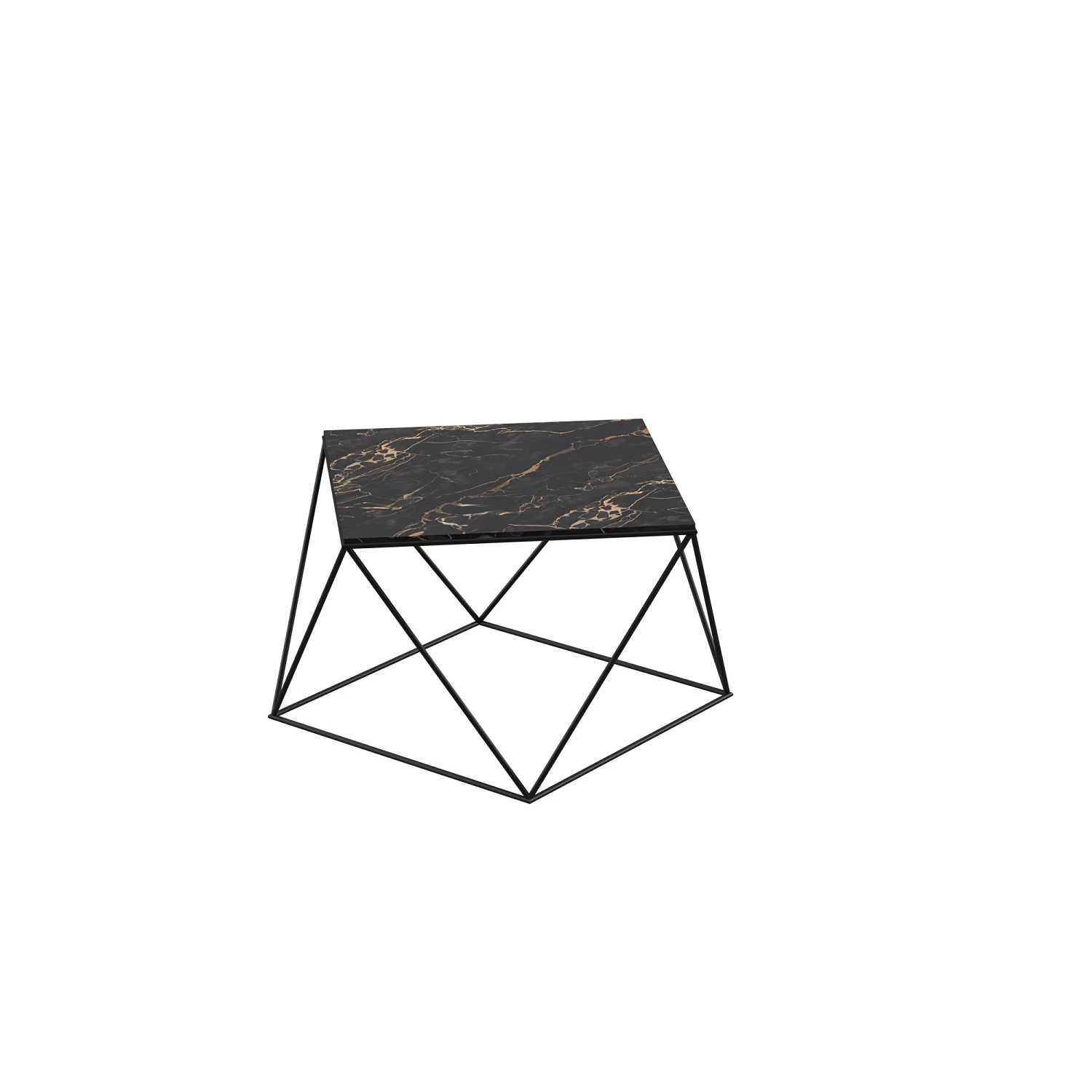 Столик журнальный Aqua Rodos Локка 60x60x45 керамический 9 мм Richmond Black (AQR-АР000083296)