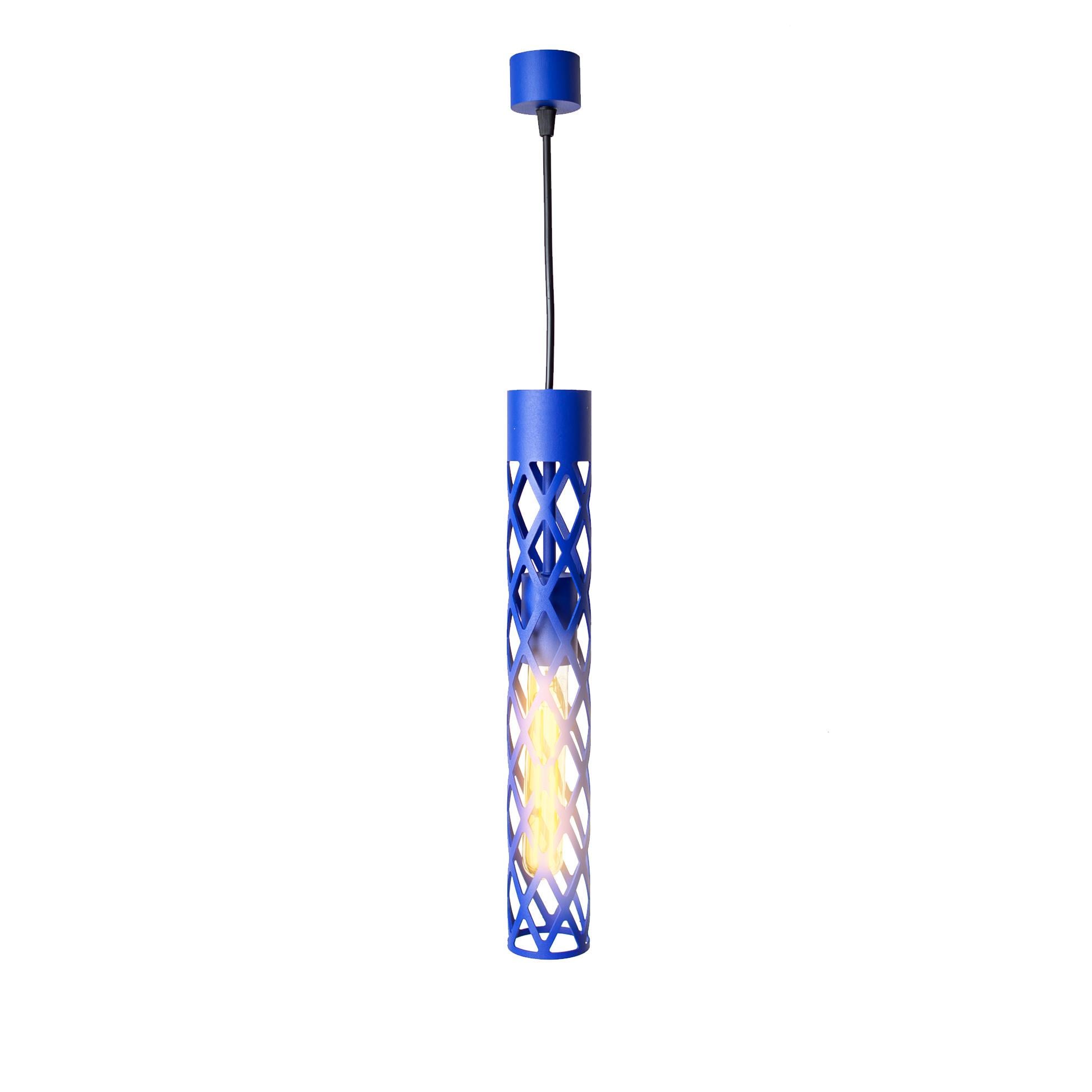 Светильник подвесной MSK Electric Flow NL 6041 BL в стиле лофт под лампу Е27 Синий