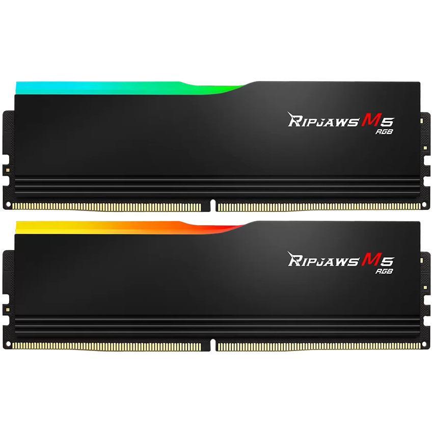 Оперативна пам'ять G.Skill Ripjaws M5 RGB DDR5 64 Гб Kit 6400 МГц Black (F5-6400J3239G32GX2-RM5RK)