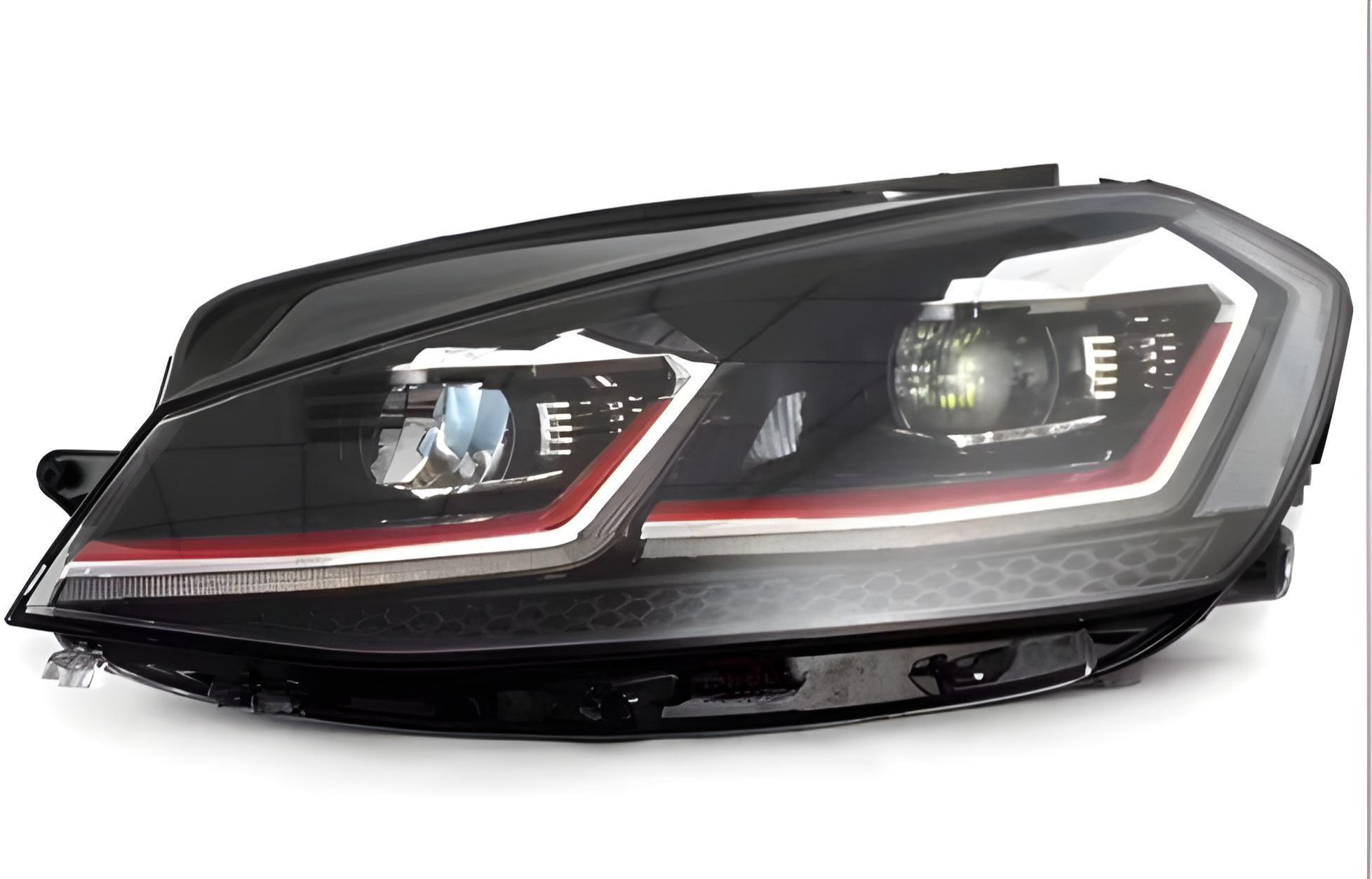 Фары передние GBT Red FullLed 2017-2020 для Volkswagen Golf 7/E-Golf 2012-2020 гг. поликарбонат 2 шт. Черный (150857) Фары передние GBT Red FullLed 2017-2020 для Volkswagen Golf 7/E-Golf 2012-2020 гг. поликарбонат 2 шт. Черный (150857)