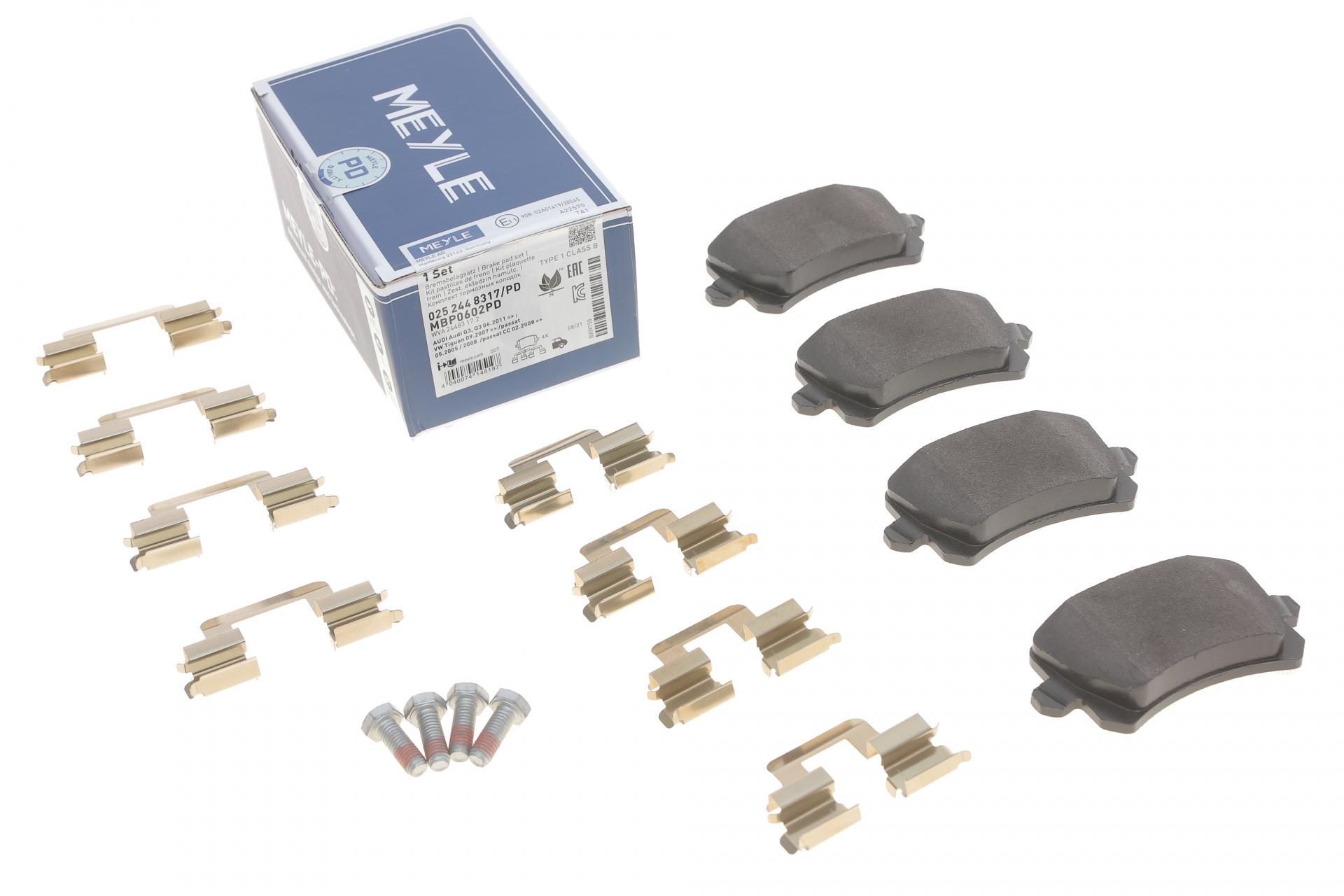 Колодки тормозные задние Meyle Audi A6/VW CC 1.8TSI/2.0TDI 10- TRW - (025 244 8317/PD)