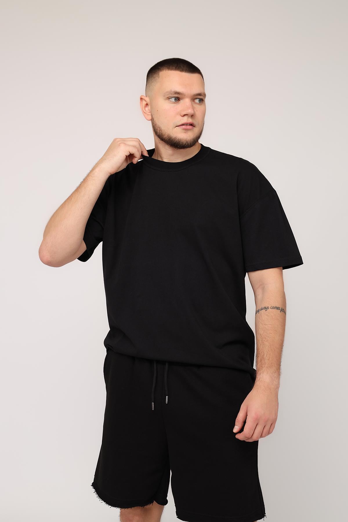 Футболка с коротким рукавом мужская Yuki ЦБ-00280020 р. 52 Черный (SKT001074237)