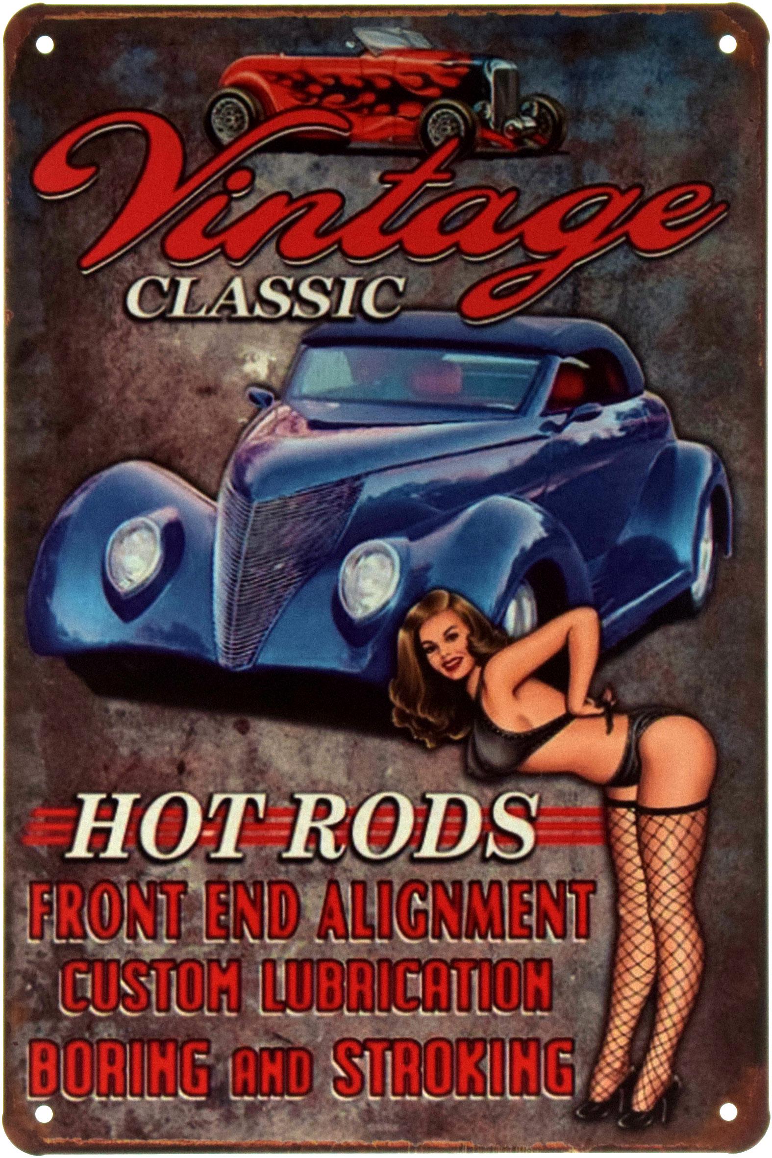 Табличка металева Vintage Classic Hot Rod 20x30 см