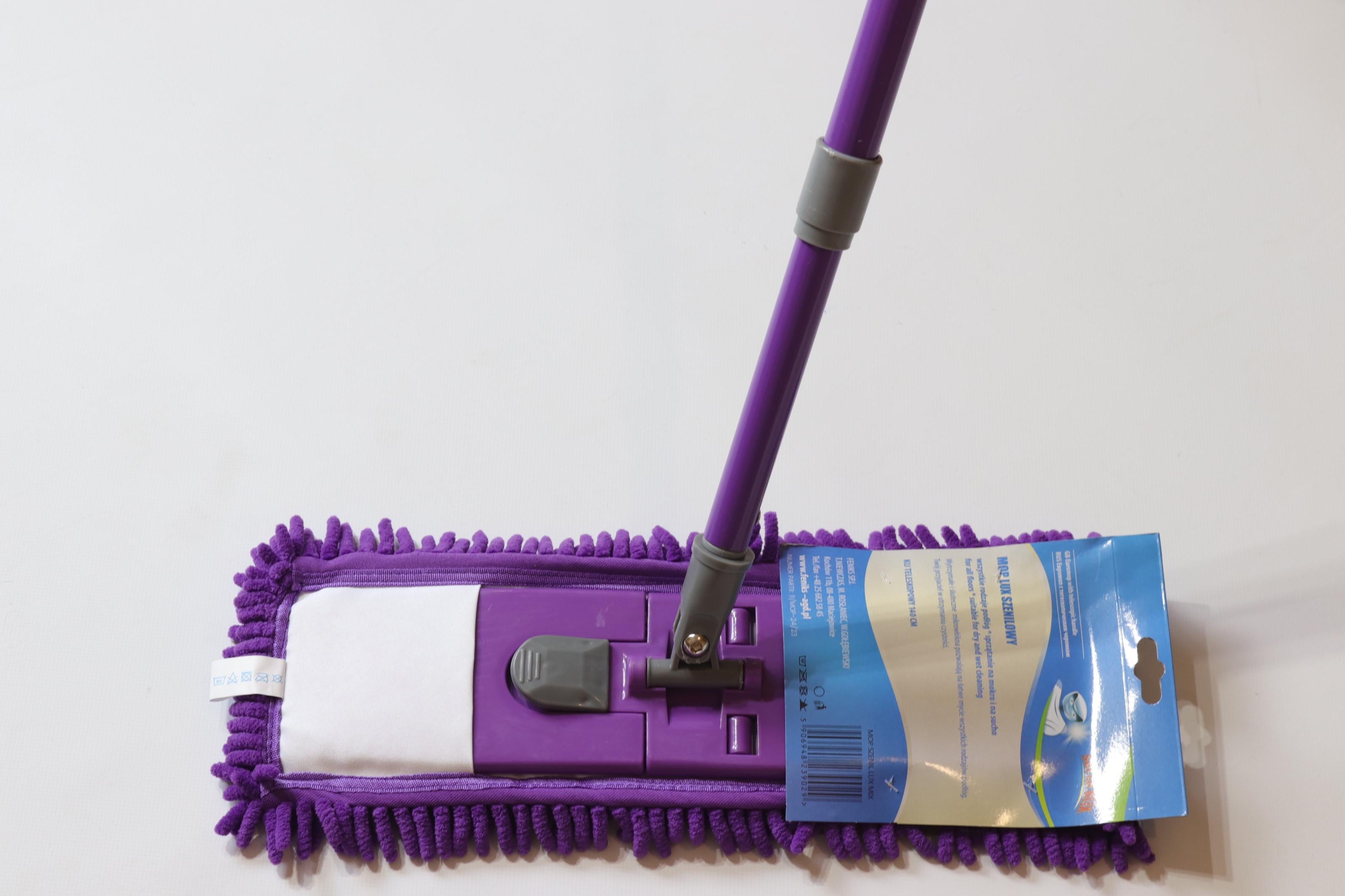 Швабра для підлоги Еко Люкс з мікрофібри локшина Фіолетовий (7842violet) Швабра для підлоги Еко Люкс з мікрофібри локшина Фіолетовий (7842violet)