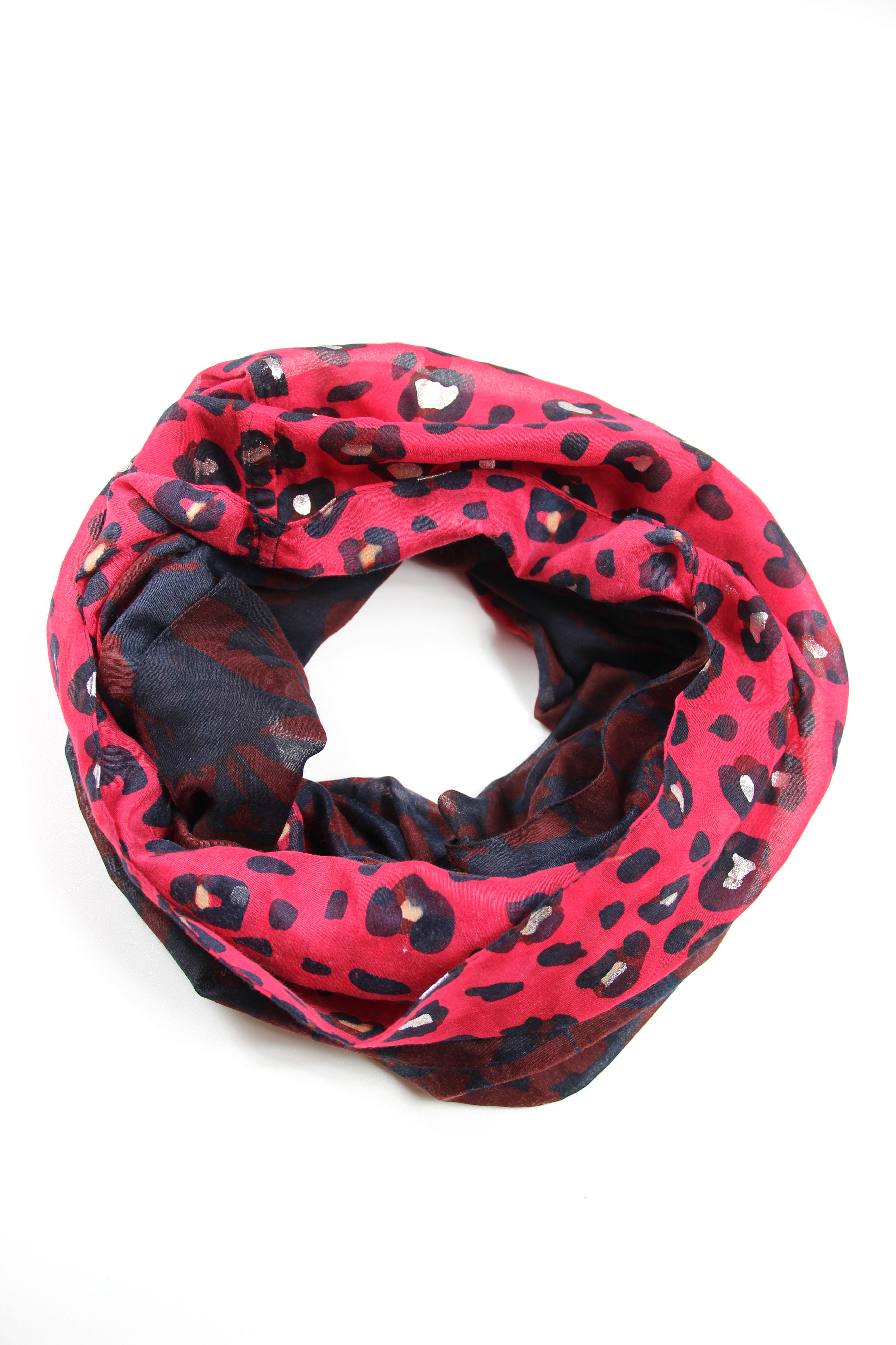 Шарф Asos Леопардовый Красный (7005)