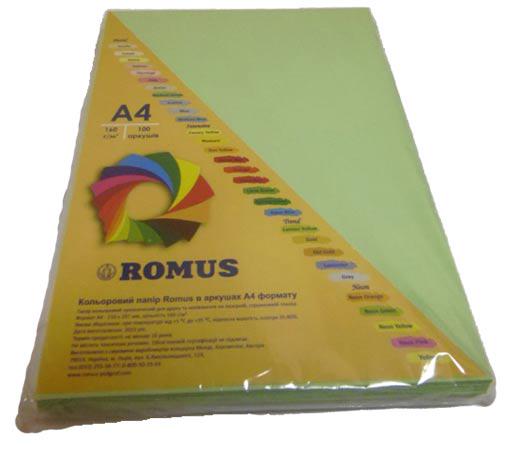 Папір кольоровий Romus A4 80 г/м2 100 аркушів Зелений (R50034)