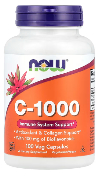 Вітамін С з біофлавоноїдами NOW Foods Vitamin C-1000 With 100 мг Bioflavonoids 100 капсул