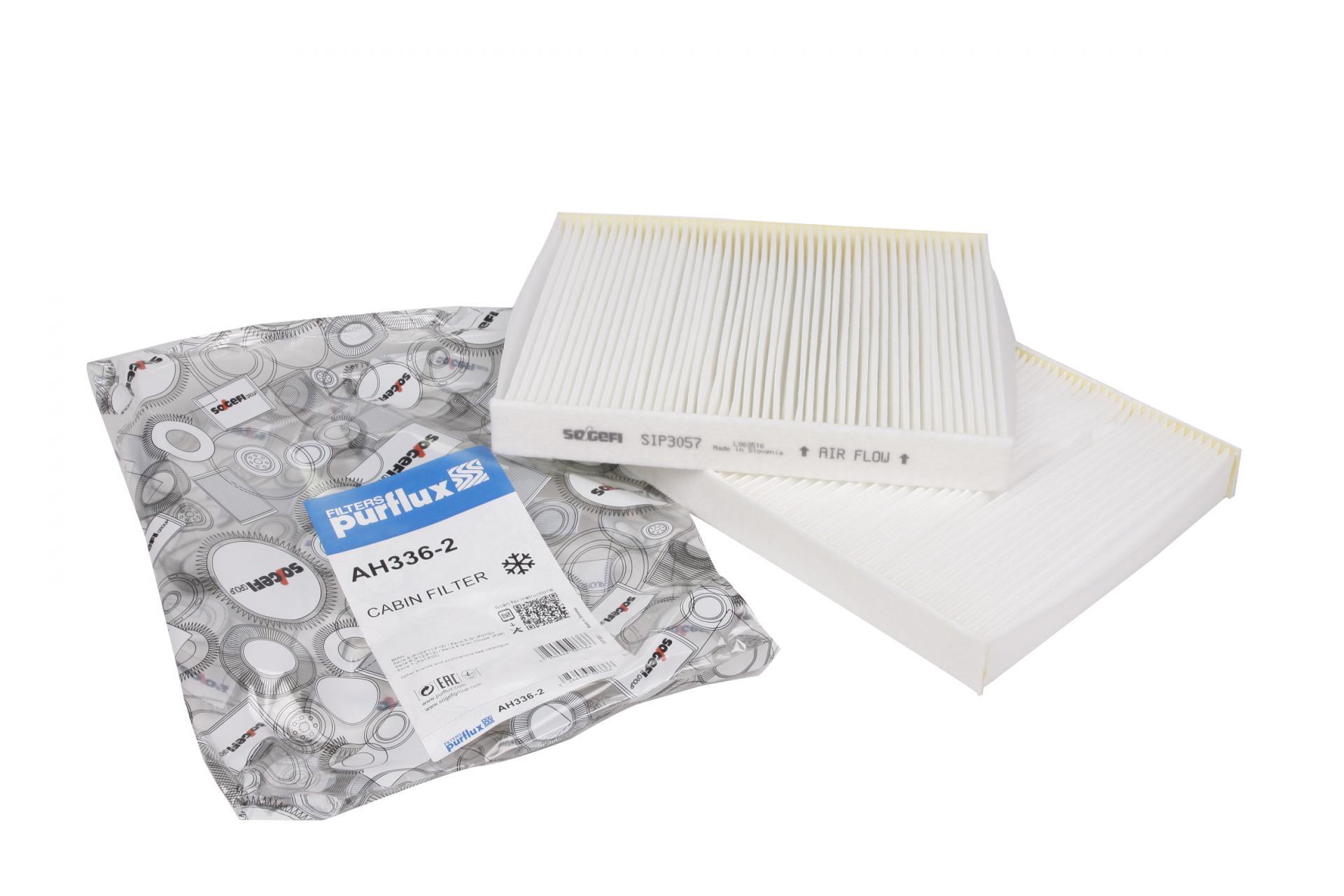 Фильтр салона PURFLUX для BMW 5 F10/7 F01 2,0-6,0 08- 2 шт. (AH336-2)