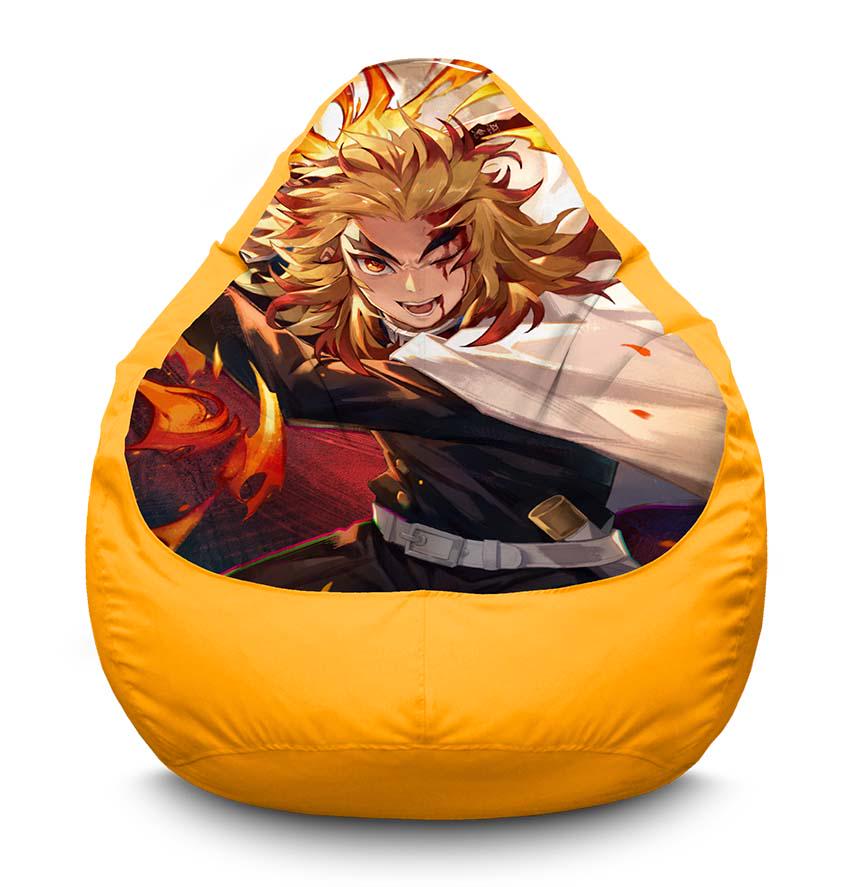 Кресло-мешок iPuff Rengoku Demon Slayer оксфорд XXXL 100х135 см Желтый (116927-2)