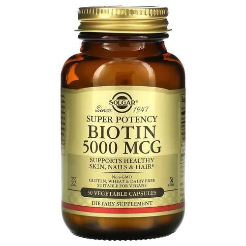 Биотин B-7 Solgar Biotin 5000 mcg 50 капс. (SOL-00313)