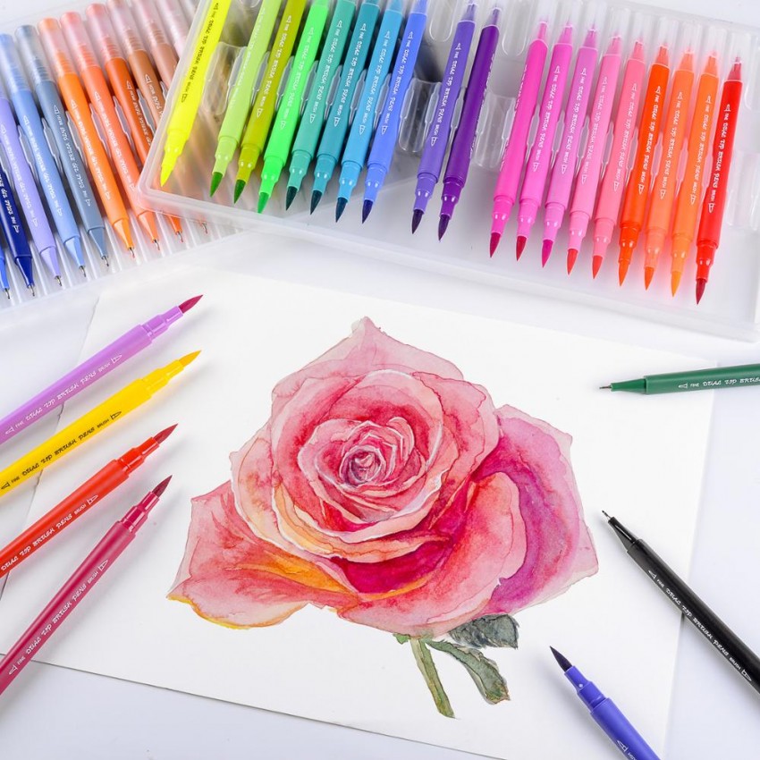 Набор маркеров Brush Markers Pens для рисования и скетчинга 72 цвета - фото 4 Набор маркеров Brush Markers Pens для рисования и скетчинга 72 цвета - фото 4