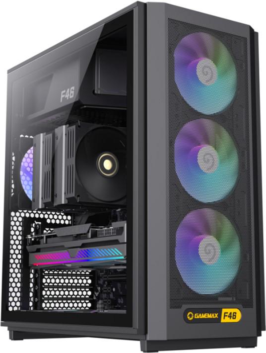 Корпус компьютерный GameMax F46 BK Middle Tower Micro-ATX Mini-ITX Black без блока питания (F46 BK)