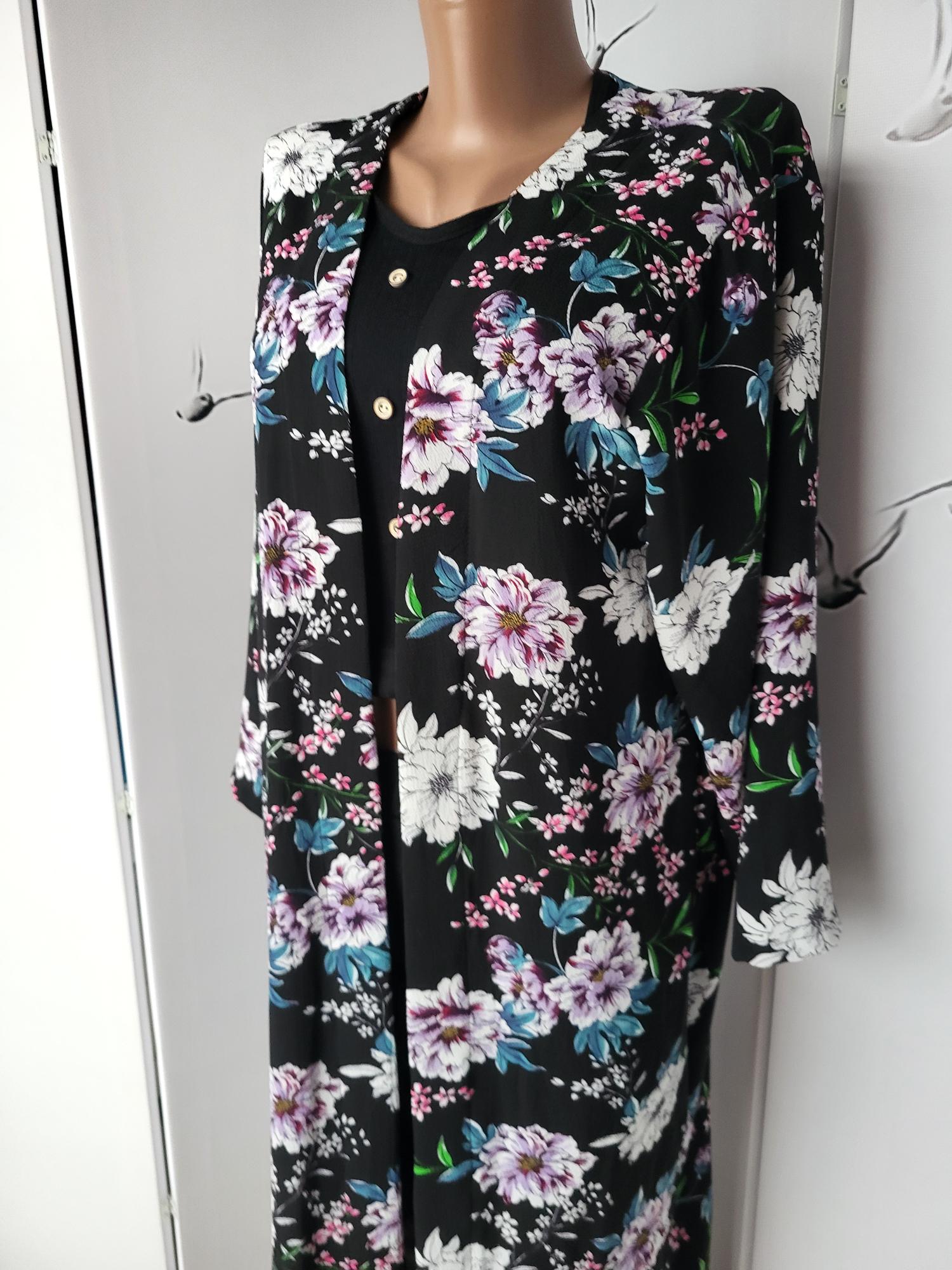 Накидка кимоно женская удлиненная Only 14615 4XL Черный (54) - фото 4 Накидка кимоно женская удлиненная Only 14615 4XL Черный (54) - фото 4