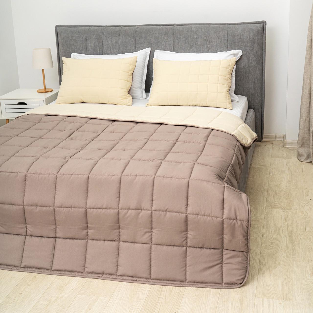 Одеяло Viluta Дуэт облегченное 170x205 см двуспальное Шоколадный/Ваниль (26433942) - фото 4