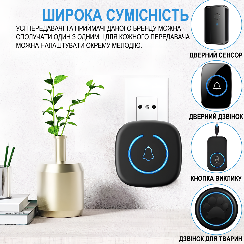 Система виклику персоналу/медсестри для літніх людей Digital Lion PAB-03 бездротова з браслетом до 300 м Black - фото 4