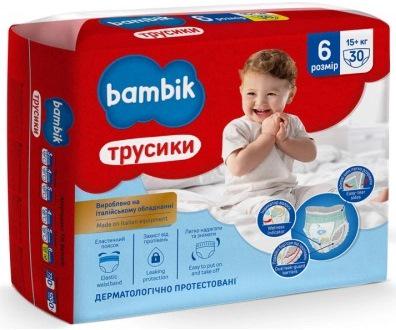 Підгузки-трусики дитячі Bambik 6 15+ кг 30 шт. (12348) - фото 2