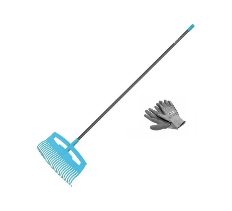 Грабли для листьев Cellfast IDEAL 52,5 см/178 см и перчатки BASIC (40-311)
