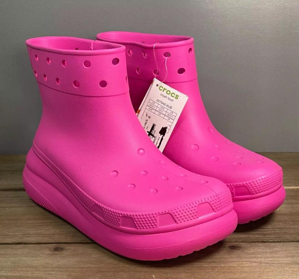 Чоботи жіночі гумові Crocs Crush Rain Boot Juice р. 35 Яскраво-рожевий (20347) - фото 13 Чоботи жіночі гумові Crocs Crush Rain Boot Juice р. 35 Яскраво-рожевий (20347) - фото 13