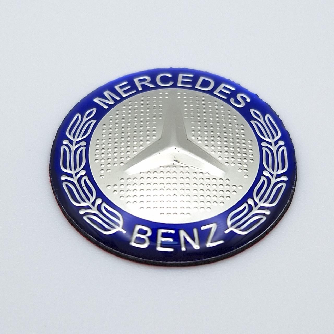 Эмблема на джойстик Mercedes Benz серебристо-синий (2357024157)
