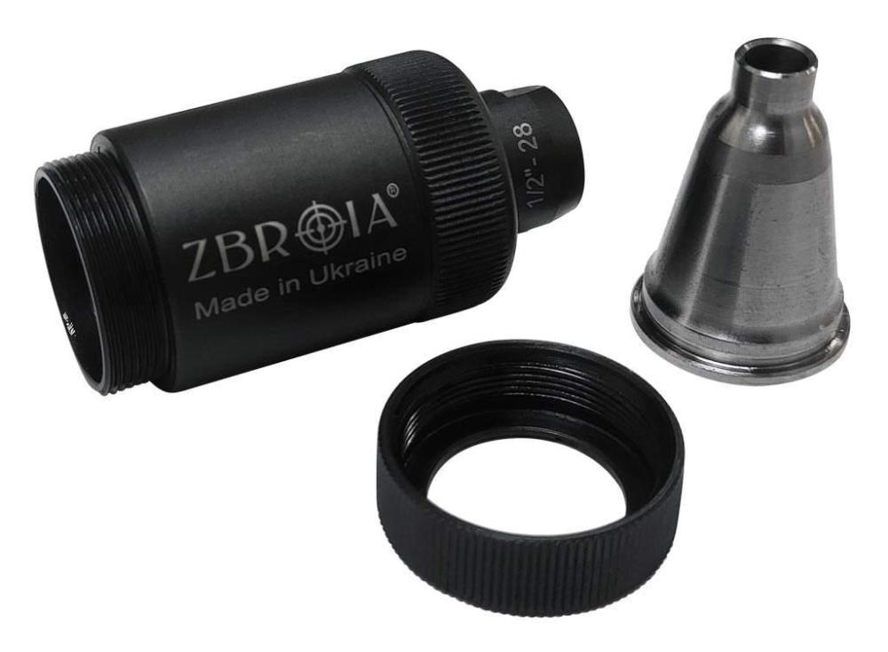 Пламегаситель Zbroia для AР-15 калибр 5,56 резьба 1/2"-28 (050861) - фото 8 Пламегаситель Zbroia для AР-15 калибр 5,56 резьба 1/2"-28 (050861) - фото 8