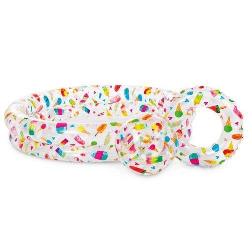 Бассейн надувной с мячом и кругом Звездочки (2630899716)