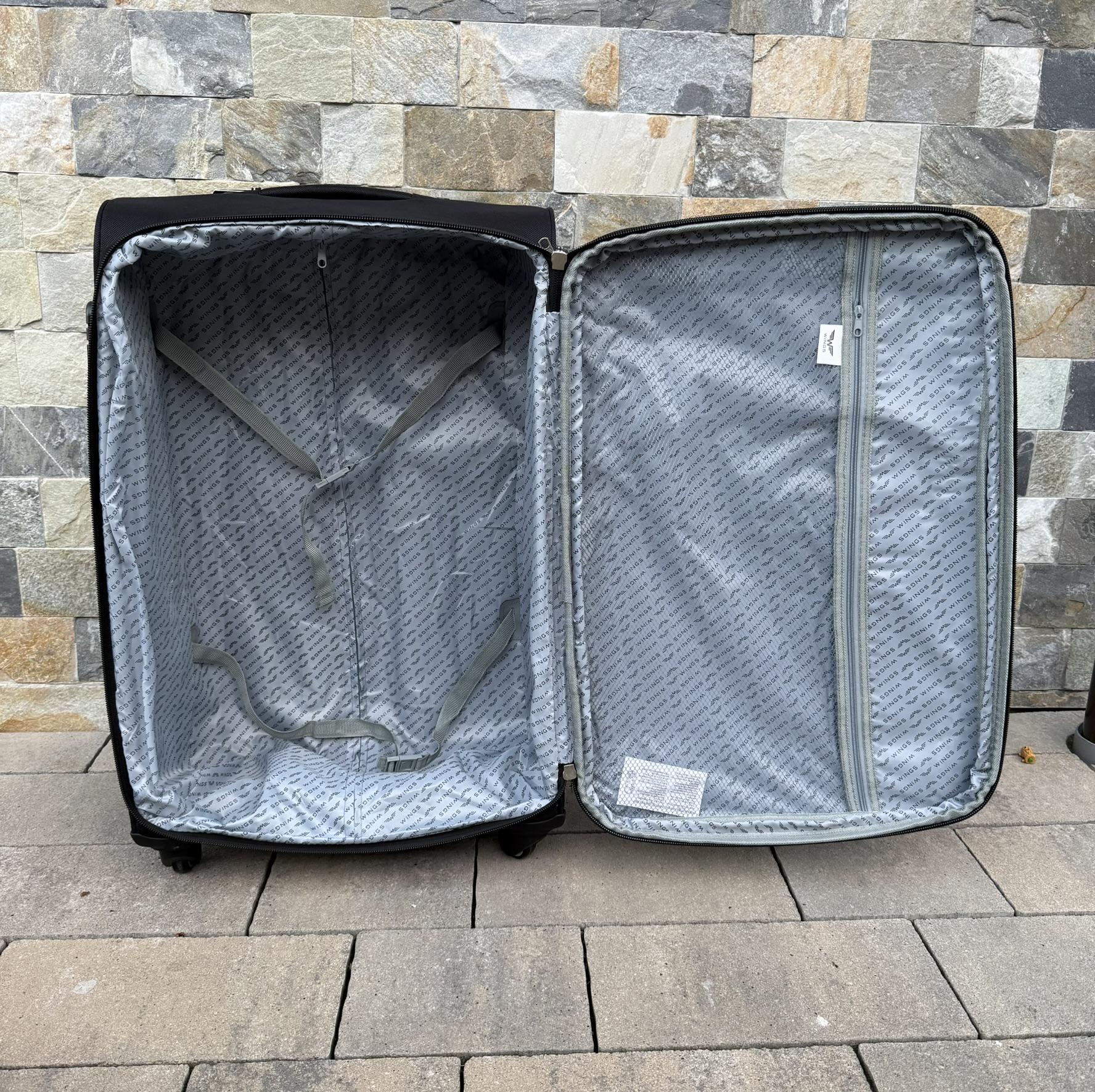 Валіза тканинна Wings 1708 на 4 колесах L Коричневий (30485125) - фото 6