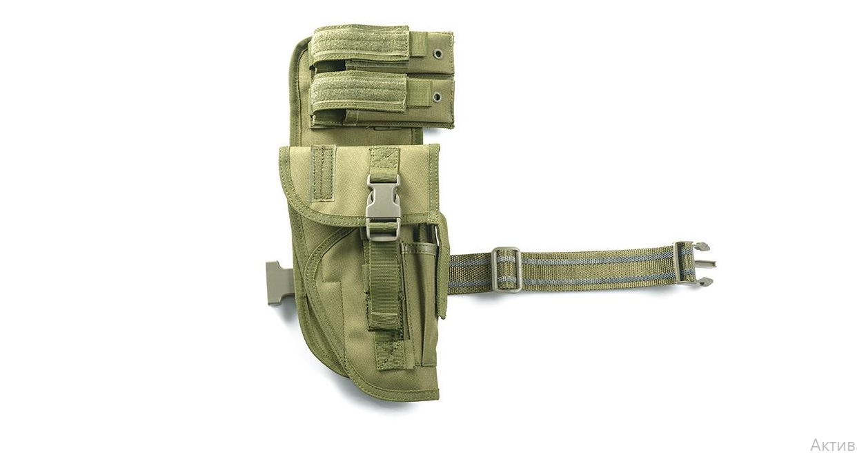 Кобура на ногу Multicam KS-10 с карманами и отделениями Олива (ab00fe4c)