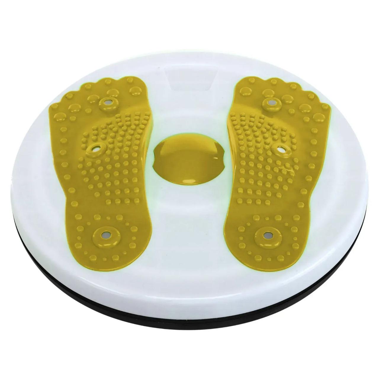 Диск здоров'я для схуднення талії та живота з масажем стоп LiveUP Жовтий (YELLOW2525)